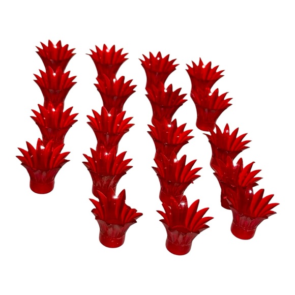 Christmas Tree Light Reflectors Red Plastic Light Covers for Holiday Tree - Picture 5 of 11